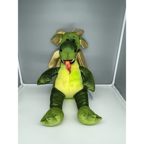 Build a Bear Fire Breathing Dragon Retired - Gold Wings - Picture 1 of 15